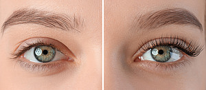 Wimpernlaminierung vorher | nachher