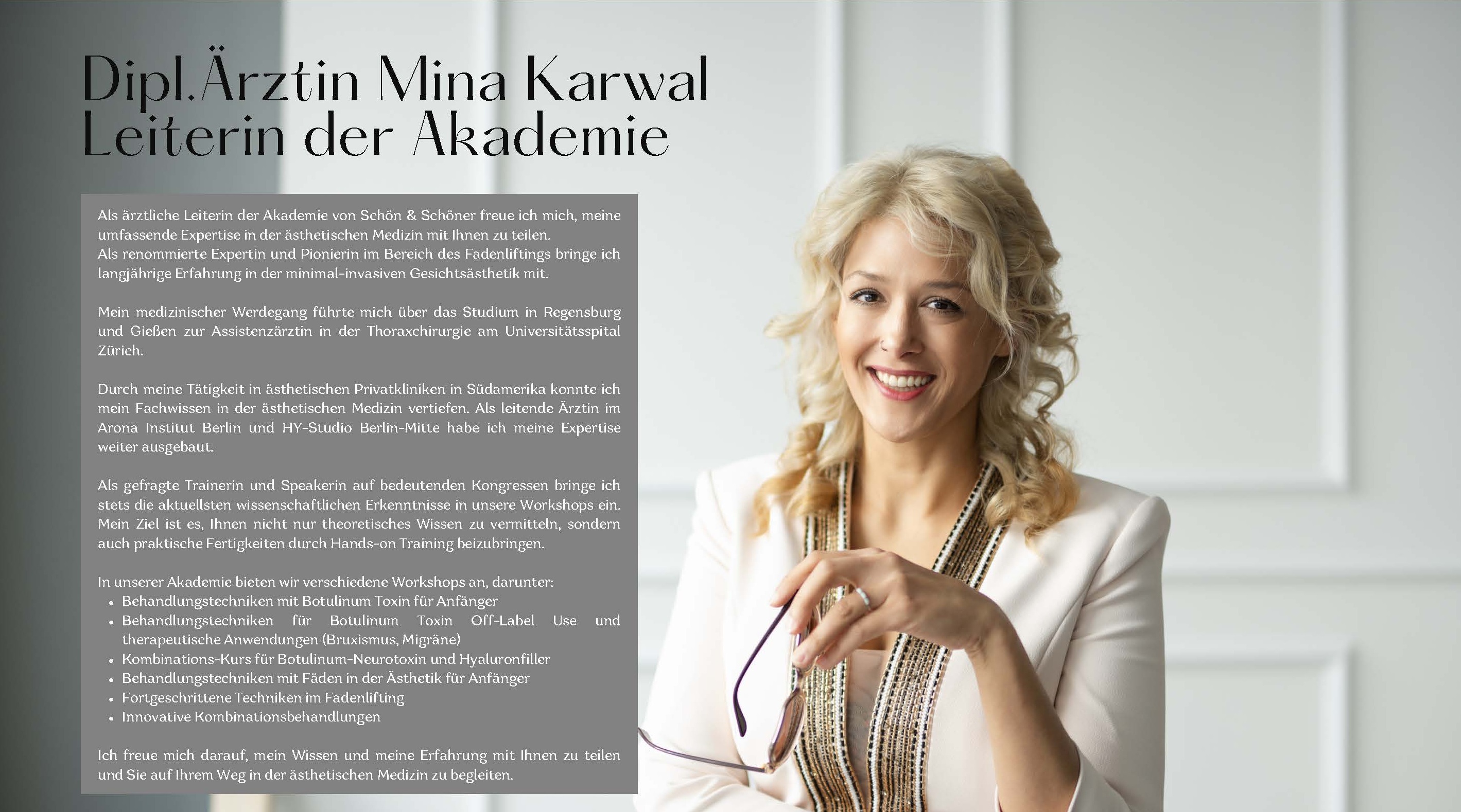 Dipl.Ärztin Mina Karwal – Leiterin der Akademie