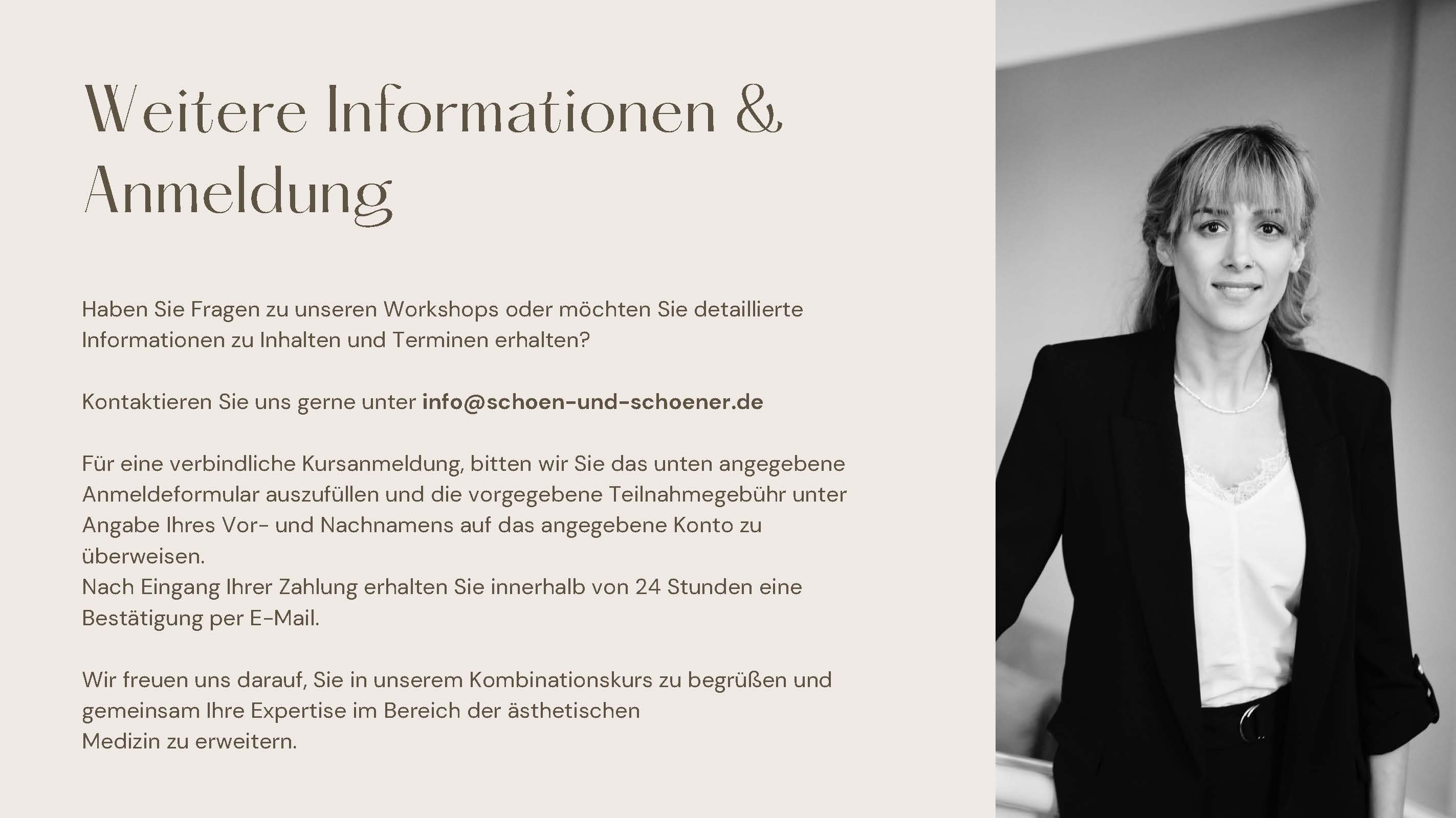 Kursanmeldung für ästhetische Medizin in Stuttgart